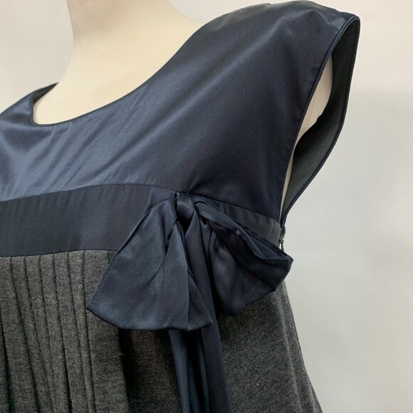 Laundry by Design Women's Dress Size 4 Gray Blue Bubble NWT Silk Wool Blend $275 - Picture 2 of 10